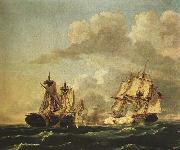 Birch, Thomas Naval Battle Between the United States and the Macedonian on Oct. 30, 1812, oil